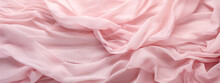 Soft Pink Fabric Texture With Gentle Folds