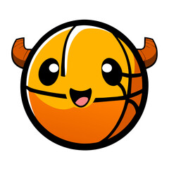 smiling ball with a smile basketbal;l