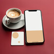 © Mykmicky - Maquette de smartphone vide pour vos pub et autre