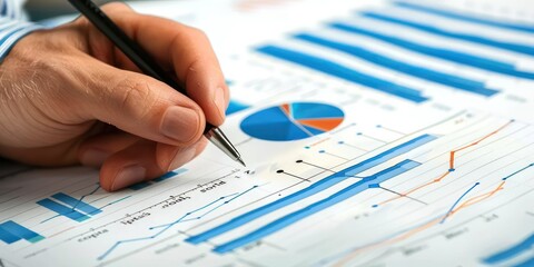 graphic of business finance chart document report 