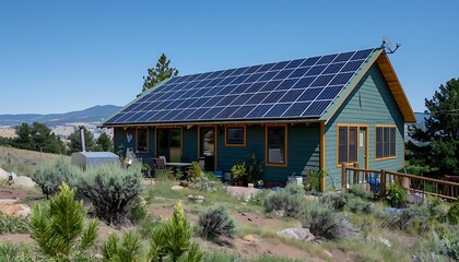 Poster - Sustainable Living, Harnessing Solar Energy with Rooftop Panels