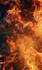 Canvas Print - flame fire background.