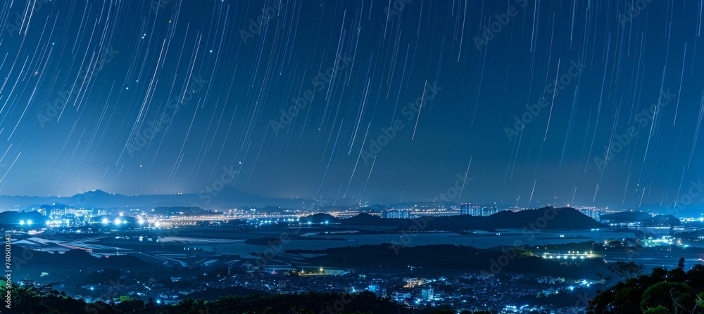 Mesmerizing star trails in the night sky captured in a breathtaking ...