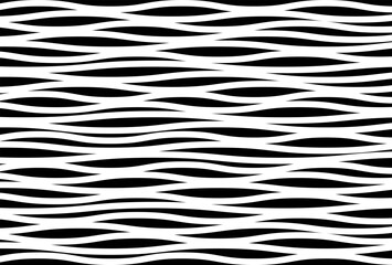 Poster - Dynamic wave abstract background pattern. Black and white vector Format 