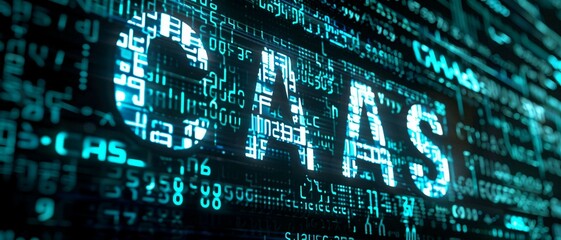 digital blue matrix binary code forms the acronym caas , symbolizing the concept of containers as a 
