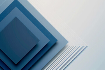 Wall Mural - Abstract blue geometric frame on white background.