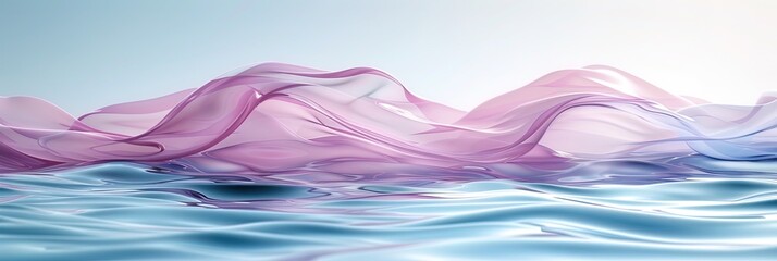 Wall Mural - Soft pastel background with swirling hues of pink blue and lavender