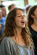 Young Girls Singing in Choir