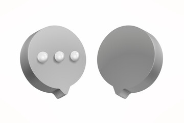 Fototapete - Conversation concept. Speech bubbles on white background. 3d vector illustration