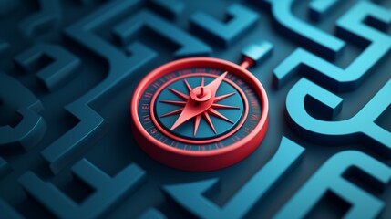 An AI-infused compass guiding HR professionals through the intricate maze of talent acquisition, ensuring precise navigation for recruitment success