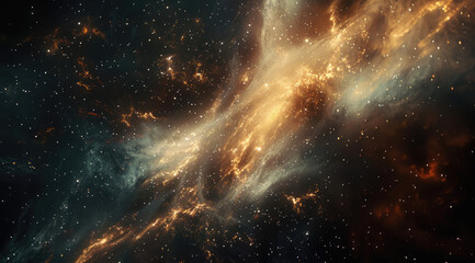 Wall Mural - Majestic cosmic dust and star formation scene