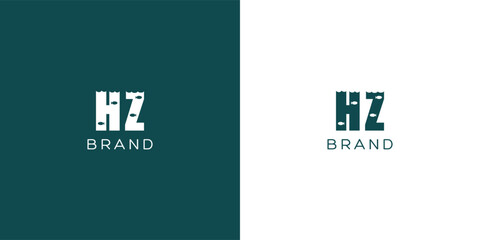 HZ Letters vector logo design