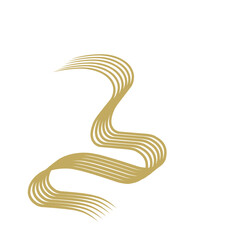 Sticker - Wavy Gold Lines Shape 