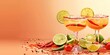 © AnaV - Mexican spicy margarita cocktails, banner with copy space