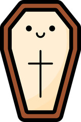 Sticker - Coffin line icon