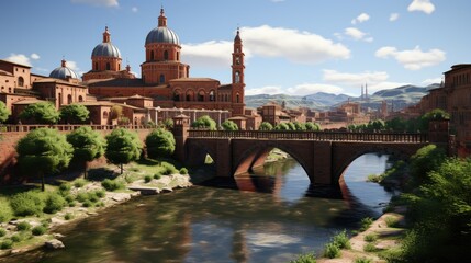 Sticker - bridge over the river arno