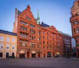 Fototapeta Dmuchawce - Stortorget in Malmö, beautiful old market square