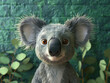 A koala-themed 3D monster cuddly with large ears and a serene expression