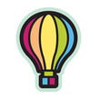colorful air balloon vector icon