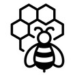 Bee and honeycomb icons