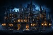 Sinister castle on hill  dark animated gifs with symbolism by maleev, hinchel,   robison