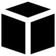 cube shape icon, simple vector design
