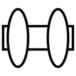 dumbbell icon, simple vector design