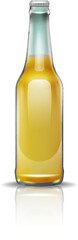 Canvas Print - Light beer bottle. Realistic alcohol drink mockup