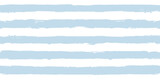 Fototapeta  - Watercolor stripes vector pattern, baby blue stripe seamless background. Sea grunge stripes, cute brush lines