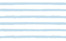 Watercolor Stripes Vector Pattern, Baby Blue Stripe Seamless Background. Sea Grunge Stripes, Cute Brush Lines