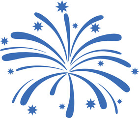 Wall Mural - Firework show icon. Color sparkle light party