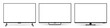 © dlyastokiv - Realistic empty TV frame set, mockup of a large modern black TV, modern stylish monitor, collection blank television template