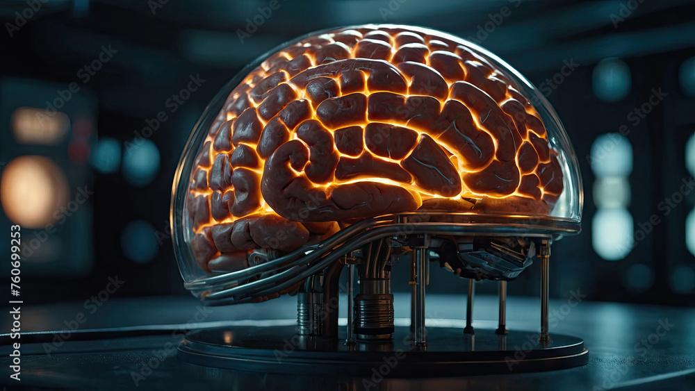 Digital human brain in the virtual world of data and technology with ...