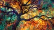 © Sara_P - Swirling branches abstracting the tree of life in a vibrant illustration