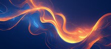 A Dynamic Abstract Background With Swirling Orange And Blue Hues, Representing The Energy Of Fire In A Digital Art 