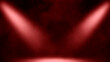 © Victor - Spotlight on isolated background . Divine red light through a dark fog. The rays beam light on the floor. Stock illustration.