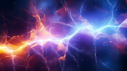 Wall Mural - Energy lightning collision powerful illustration explosion background