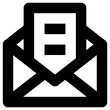 letter icon, simple vector design