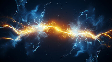 Wall Mural - Energy lightning collision powerful illustration explosion background