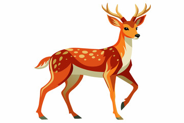  water-color-simple-deer-vector design.