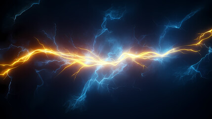 Wall Mural - Energy lightning collision powerful illustration explosion background