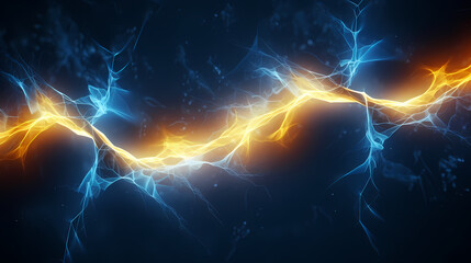 Wall Mural - Energy lightning collision powerful illustration explosion background