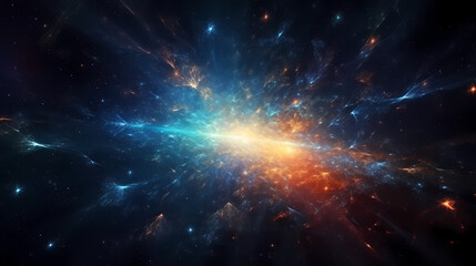 Wall Mural - Energy lightning collision powerful illustration explosion background