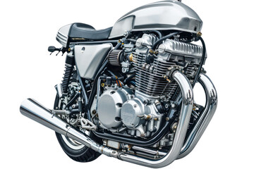 motorcycle engine on a transparent background