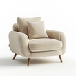 © viktoriya89 - A modern beige armchair that exudes comfort and elegance