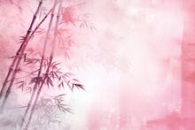 Pink Bamboo Background With Grungy Text