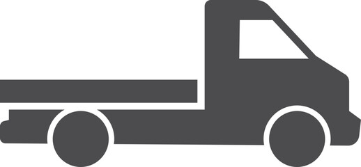 Wall Mural - Pickup truck black icon. Cargo transport symbol