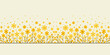 © Nora - Seamless border with yellow flowers and leaves, spring blossom decoration, Vector illustration, generative ai
