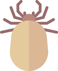 Sticker - Flea icon. Animal blood parasite. Wild insect