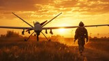 fighter plane in the field for a special operation generative ai